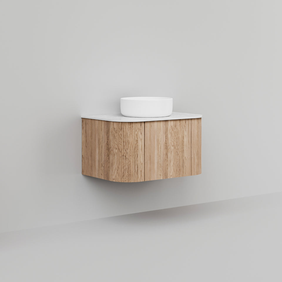 Ingrain Curved Fluted Wall Hung Vanity