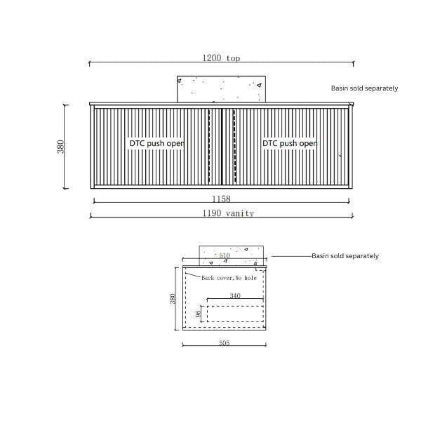 Ingrain Grooved Wall Hung Vanity