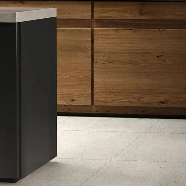 Ivory Myra Limestone Tile Matt 600 x 600 x 10mm Porcelain | The Blue Space