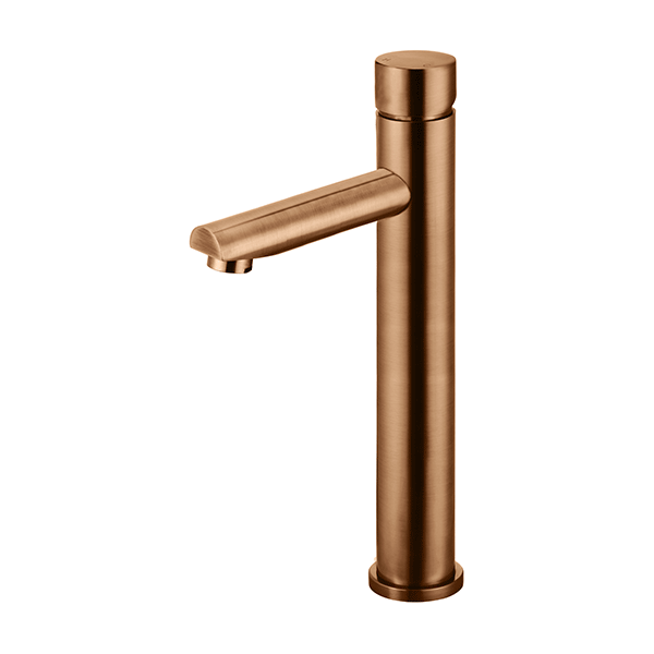 Meir Pinless Round Tall Basin Mixer Lustre Bronze