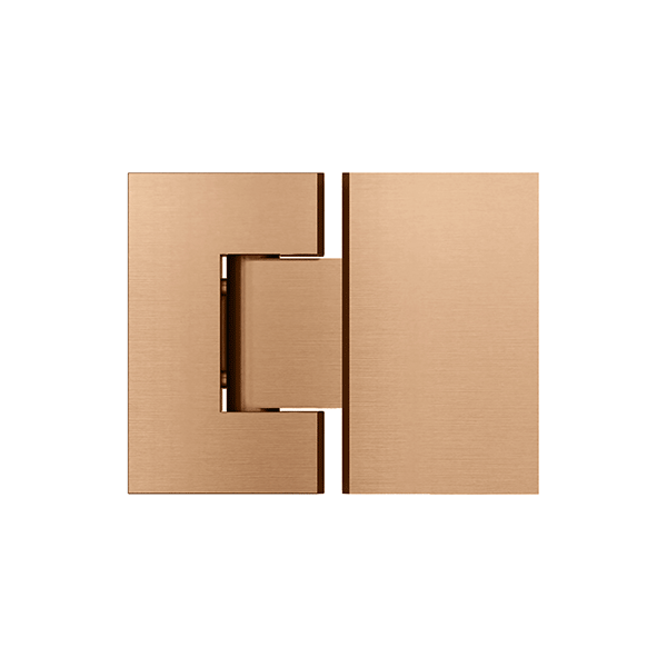 Meir Glass to Glass Shower Door Hinge Lustre Bronze