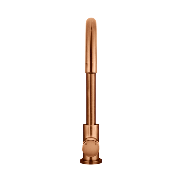 Meir Pinless Round Kitchen Sink Mixer Tap Lustre Bronze