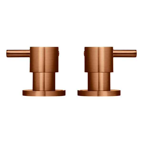 Meir Round Quarter Turn Wall Top Assemblies Lustre Bronze