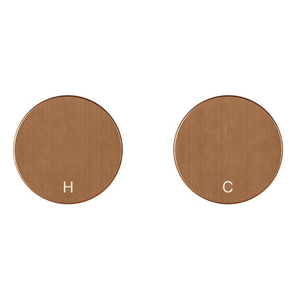 Meir Circular Wall Taps Lustre Bronze