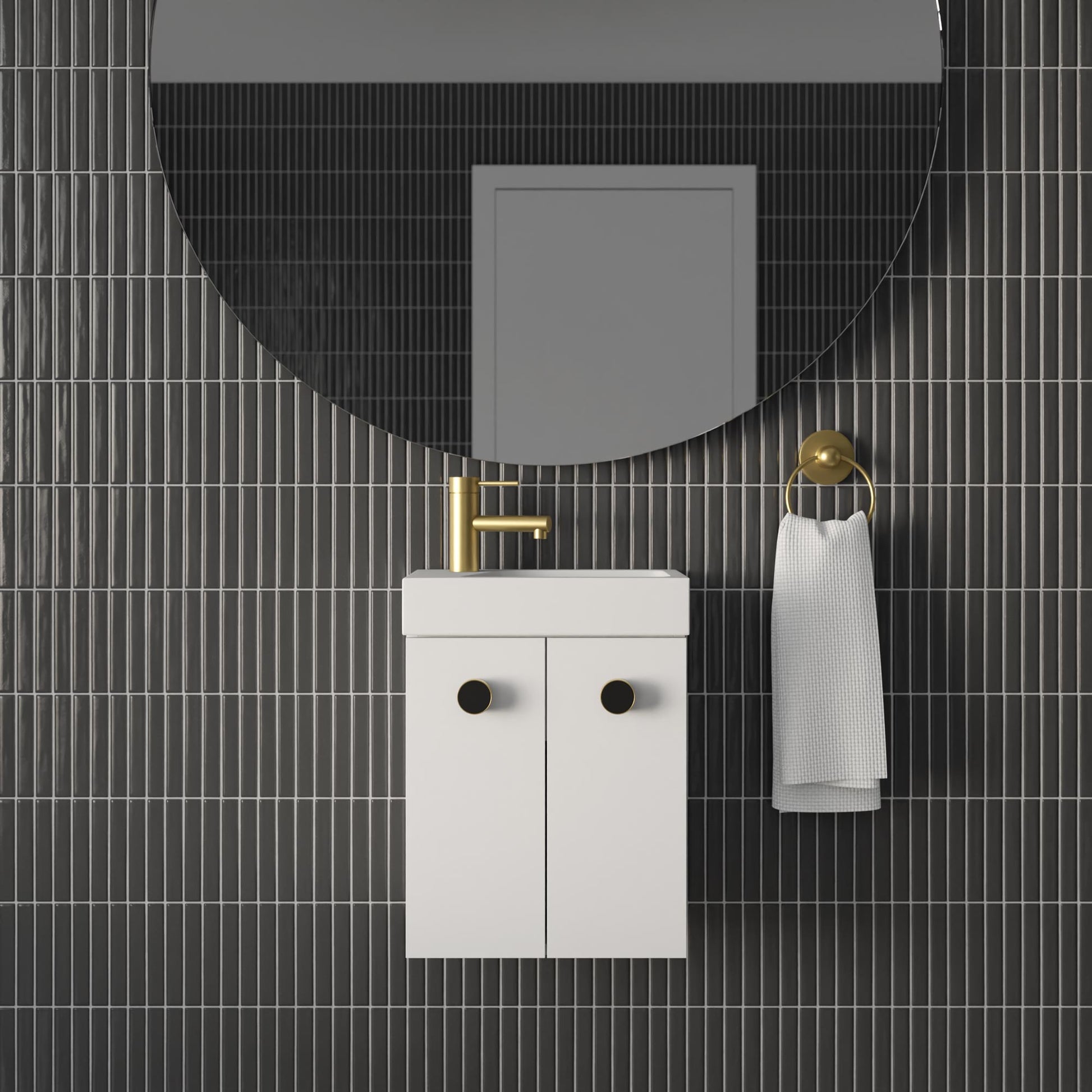 Marquis Asti Baby Compact Ensuite Small Vanity 400mm Wall Hung | The Blue Space