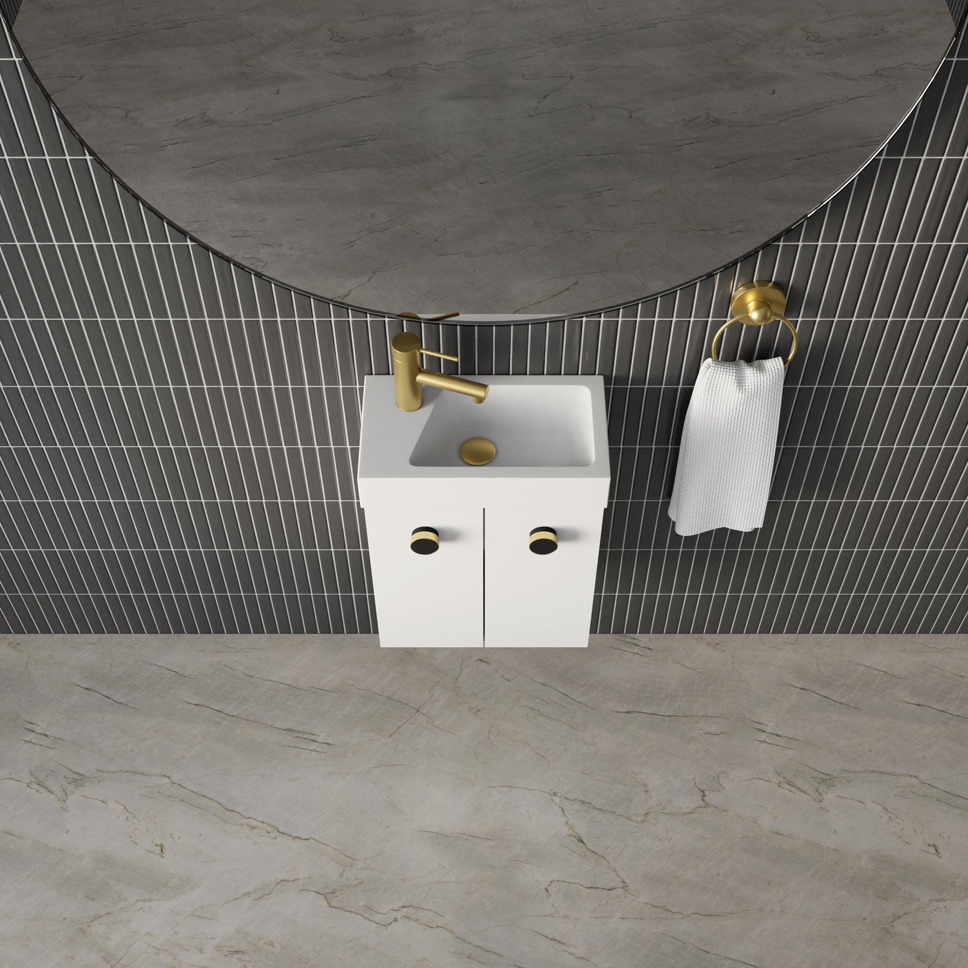 Marquis Asti Baby Compact Vanity - 400mm Wall Hung Top | The Blue Space