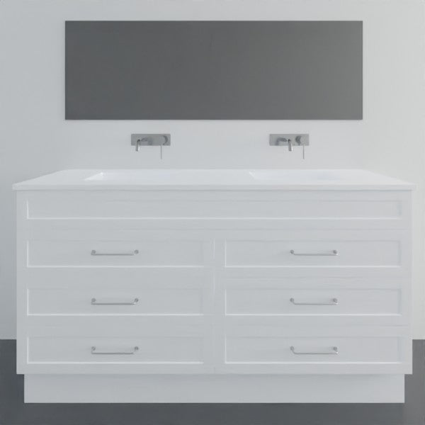 Marquis Bowral18 Floor Standing Vanity - 1500mm Double Bowl - 6 drawer | The Blue Space