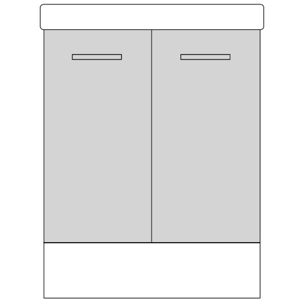 Marquis Emerald Compact Vanity - 500mm On Kick | The Blue Space