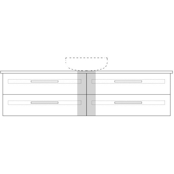 Marquis Gold16 Wall Hung Vanity - 1800mm Centre Bowl - 4 drawer | The Blue Space