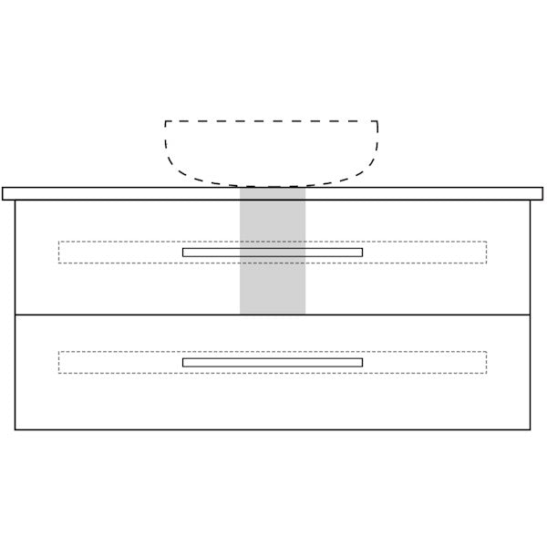 Marquis Gold8S Wall Hung Vanity - 1200mm Centre Bowl - 2 drawer | The Blue Space