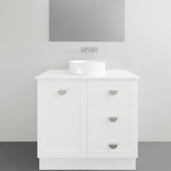 Marquis Provincial6 1 Door 3 Drawer Floor Standing Vanity - 900mm Centre Bowl | The Blue Space