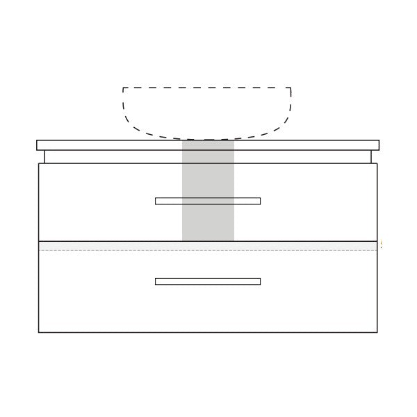 Marquis Riviera5 Wall Hung Vanity - 900mm Centre Bowl - 2 drawer | The Blue Space