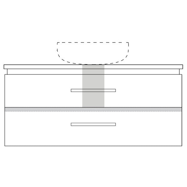 Marquis Riviera8S Wall Hung Vanity - 1200mm Centre Bowl - 2 drawer | The Blue Space