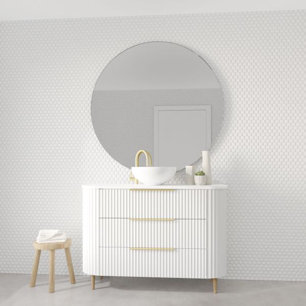 Marquis Shore Floor Standing Vanity on Legs with Symphony Solid Surface Top and Basin