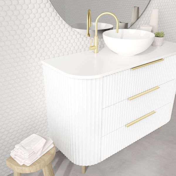 Marquis Shore2 Floor Standing Vanity - 900mm Centre Bowl Side | The Blue Space