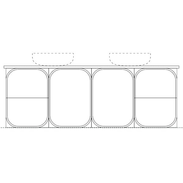 Marquis Port Wall Hung Vanity - 1500mm Double Bowl | The Blue Space