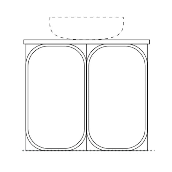 Marquis Port Wall Hung Vanity - 600mm Centre Bowl | The Blue Space