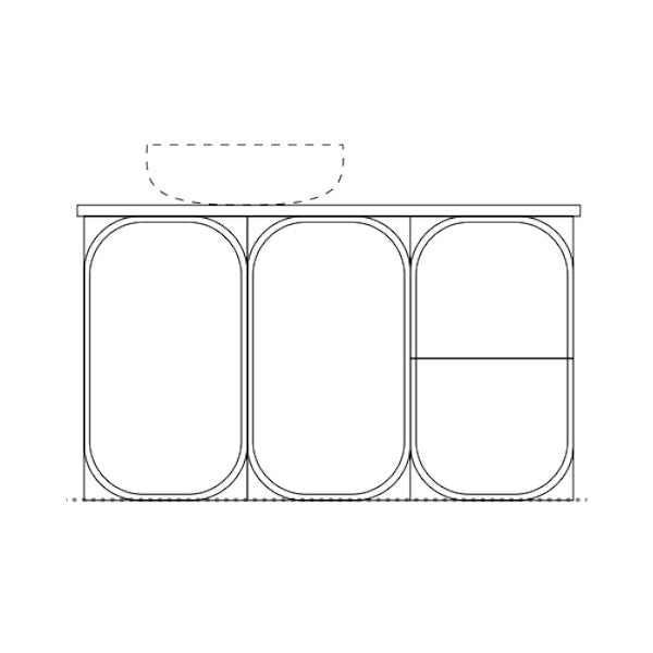 Marquis Port Wall Hung Vanity - 900mm Offset Bowl | The Blue Space