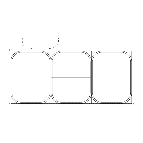 Marquis Port Wall Hung Vanity - 1200mm Offset Bowl | The Blue Space