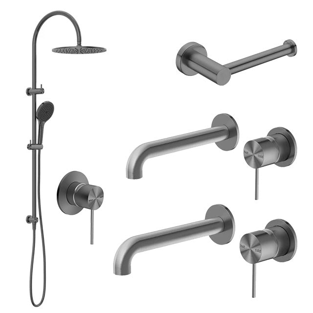 Nero Mecca Wall Tapware Package Gun Metal