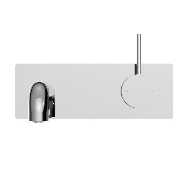 Nero Mecca Wall Basin/Bath Mixer Handle Up 230mm Chrome