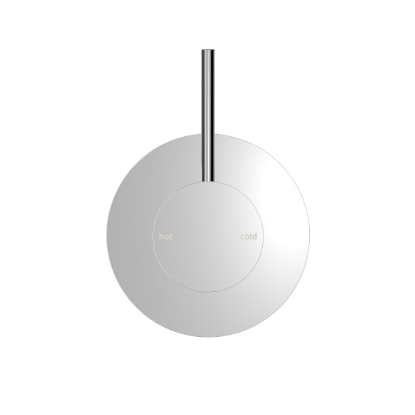 Nero Mecca Shower Mixer Handle Up Chrome Front View | The Blue Space