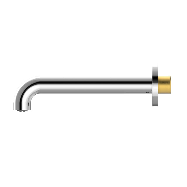Nero Mecca Basin/Bath Spout Only 185mm Chrome side view | The Blue Space