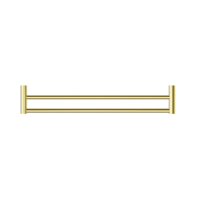Nero New Mecca Double Towel Rail 600mm Brushed Gold