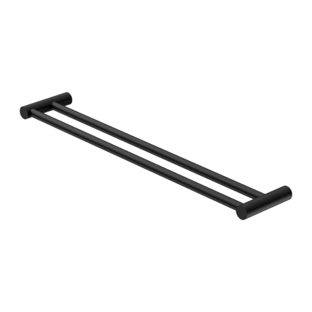 Nero New Mecca Double Towel Rail 600mm Matte Black