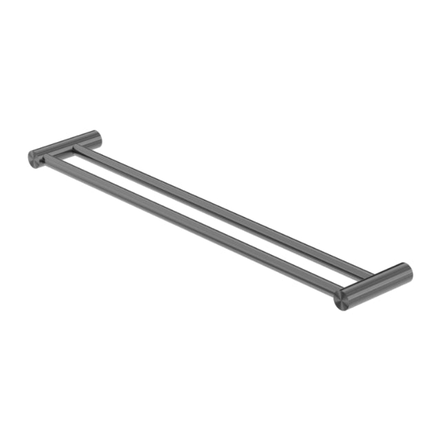 Nero New Mecca Double Towel Rail 800mm Gun Metal NR2330dGM | The Blue Space