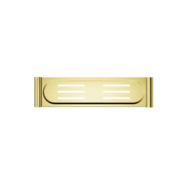 Shop Online Nero New Mecca Metal Shower Shelf Brushed Gold NR2387aBG | The Blue Space