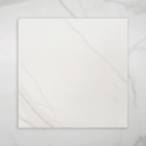 Perisher White Marble Matt Rectified Porcelain Tile 600x600mm online at The Blue Space