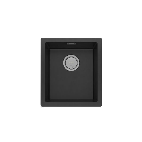 Phoenix 5000 Series Single Bowl Quartz Resin Sink 418 x 468mm Matte Black The Blue Space