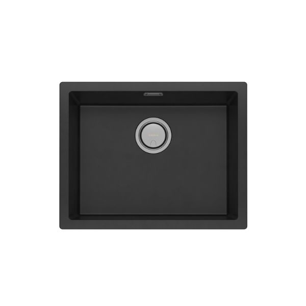 Phoenix 5000 Series Single Bowl Quartz Resin Sink 593 x 466mm Matte Black The Blue Space