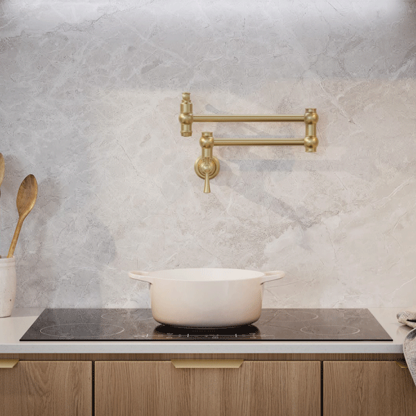 Phoenix Cromford Wall Mounted Pot Filler Brushed Gold