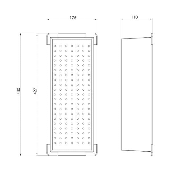 Phoenix Stainless Steel Colander The Blue Space - line drawing