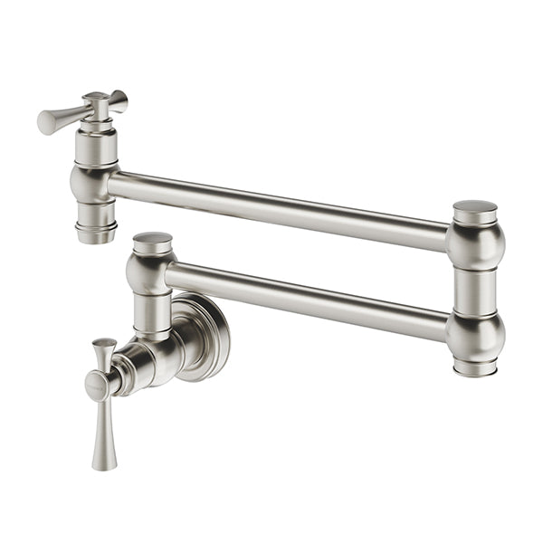 Phoenix Cromford Wall Mounted Pot Filler Brushed Nickel