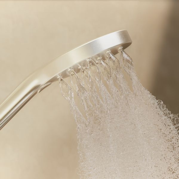 Phoenix Tapware Luxe XP spray from Brushed Nickel hand shower- The Blue Space