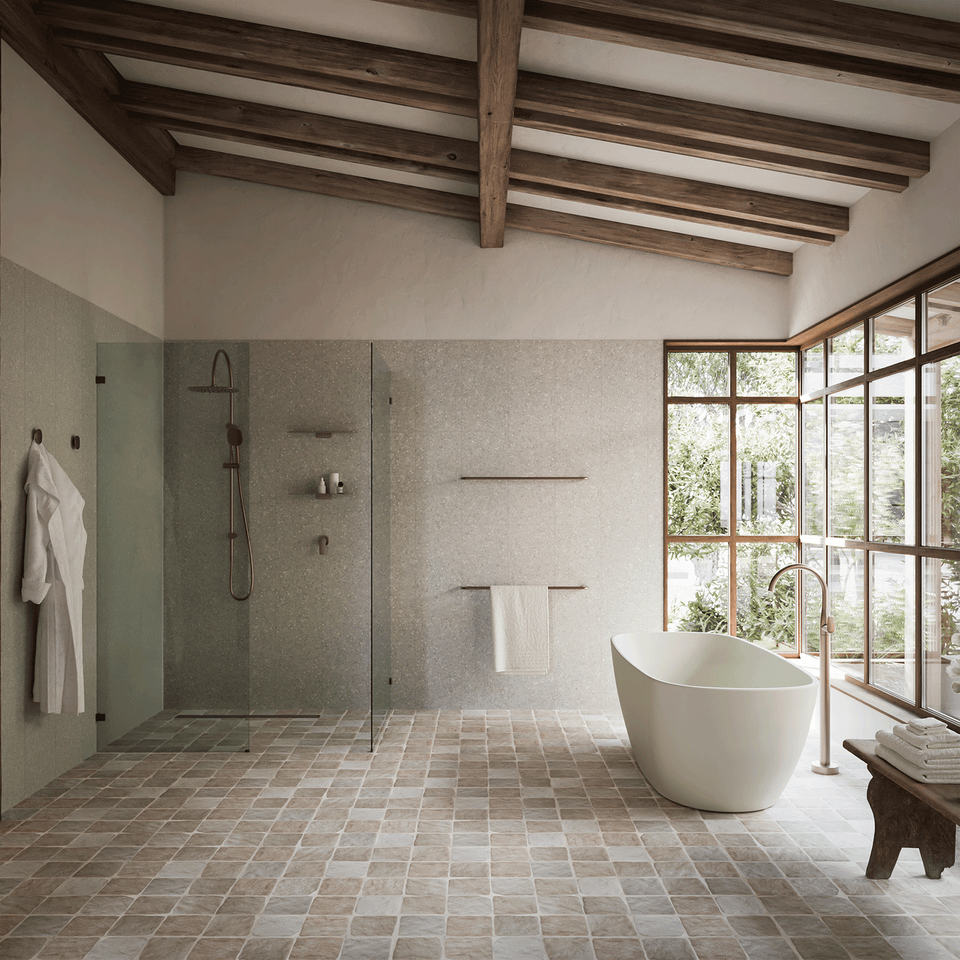 Beige Settlers Cobble Stone 150 x 150mm Porcelain