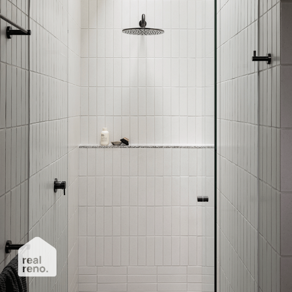Meir Round Curved Shower Arm 400mm Shadow - The Blue Space Real Reno