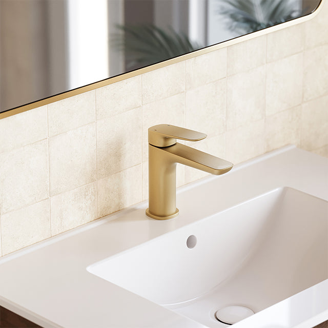 Caroma Contura II Basin Mixer - Brushed Brass