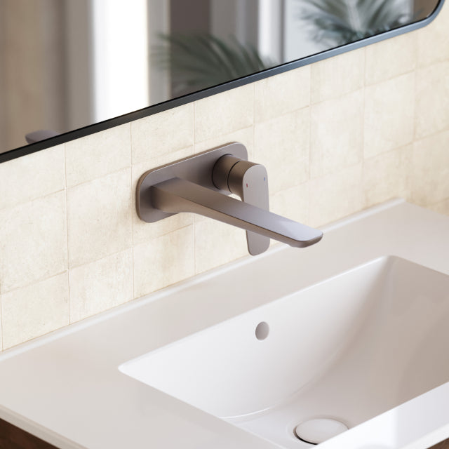 Caroma Contura II 180mm Wall Basin/Bath Mixer - Brushed Bronze