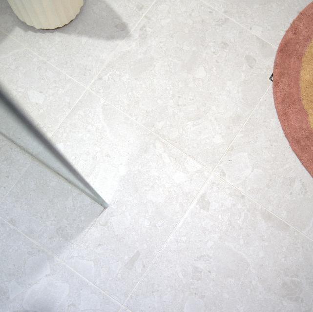 Southside White Terrazzo External P5 Porcelain Tile 450x450mm - The Blue Space