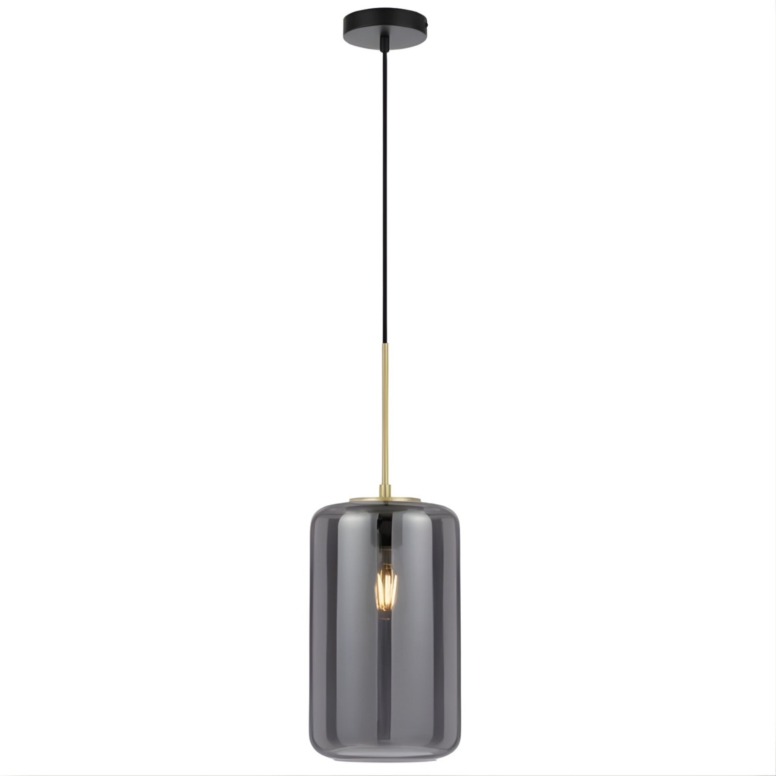 Telbix Korova Medium Pendant Light E27 Smoke KOROVAPEM-BRSSM - The Blue Space