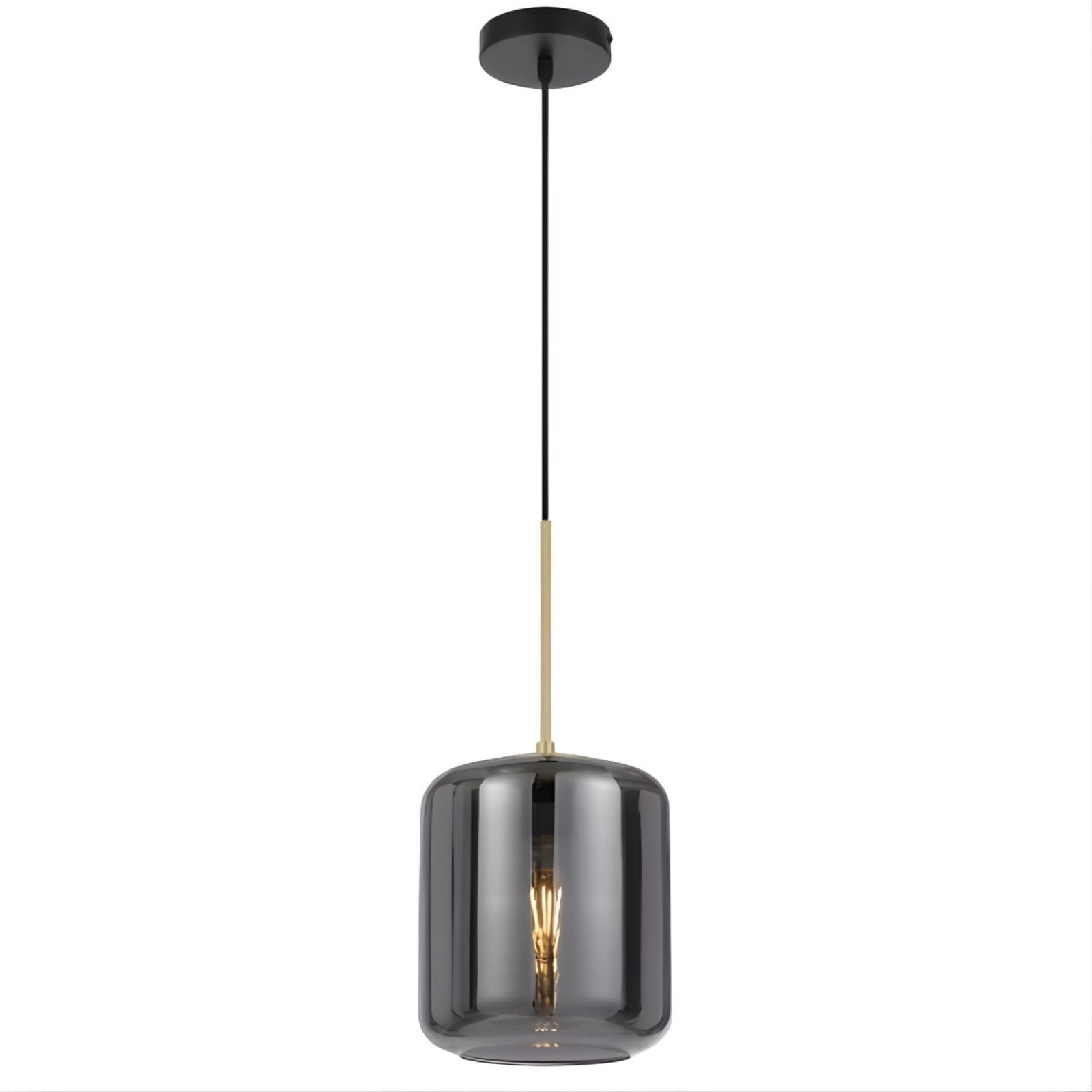 Telbix Korova Small Pendant Light E27 Smoke KOROVAPES-BRSSM - The Blue Space