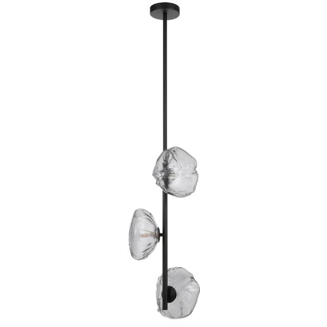 Telbix Zecca 3 Light Vertical Pendant Light G9 Black Smoke ZECCAPE3V-BKSM - The Blue Space
