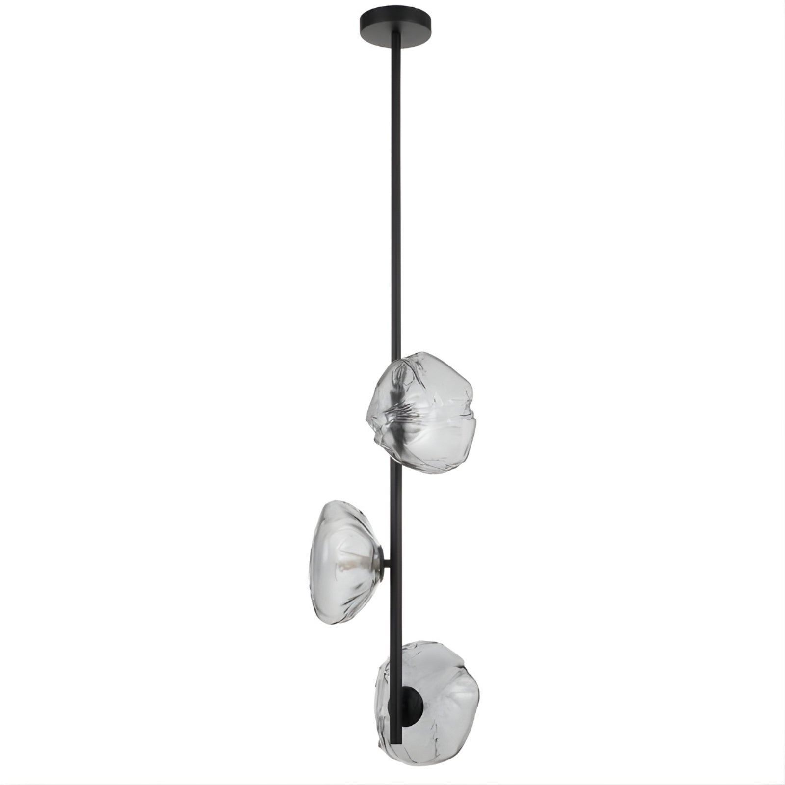 Telbix Zecca 3 Light Vertical Pendant Light G9 Black Smoke ZECCAPE3V-BKSM - The Blue Space