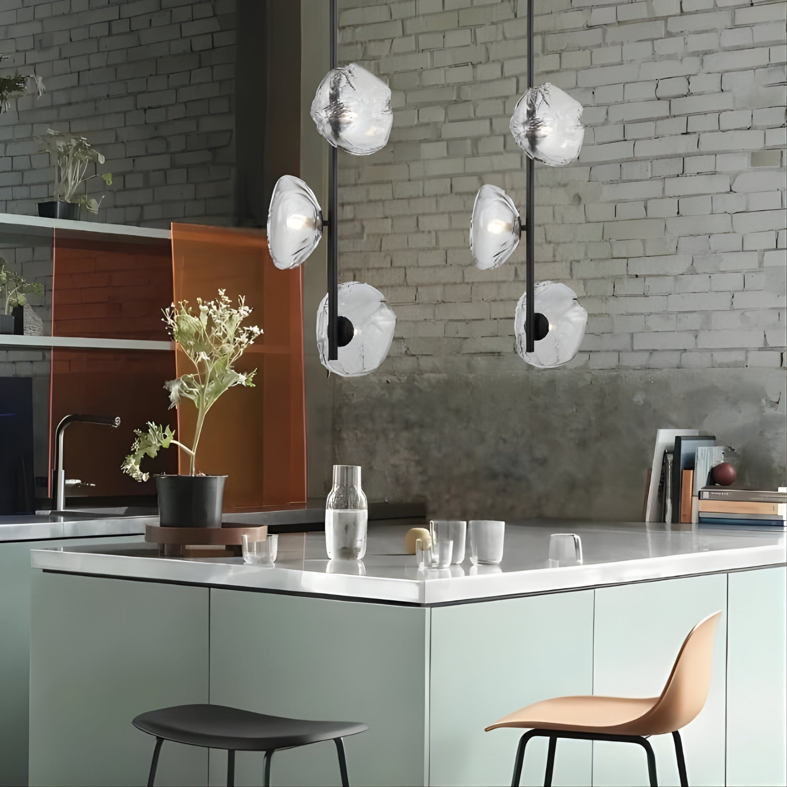 Telbix Zecca 3 Light Vertical Pendant Light G9 Black Smoke ZECCAPE3V-BKSM - The Blue Space