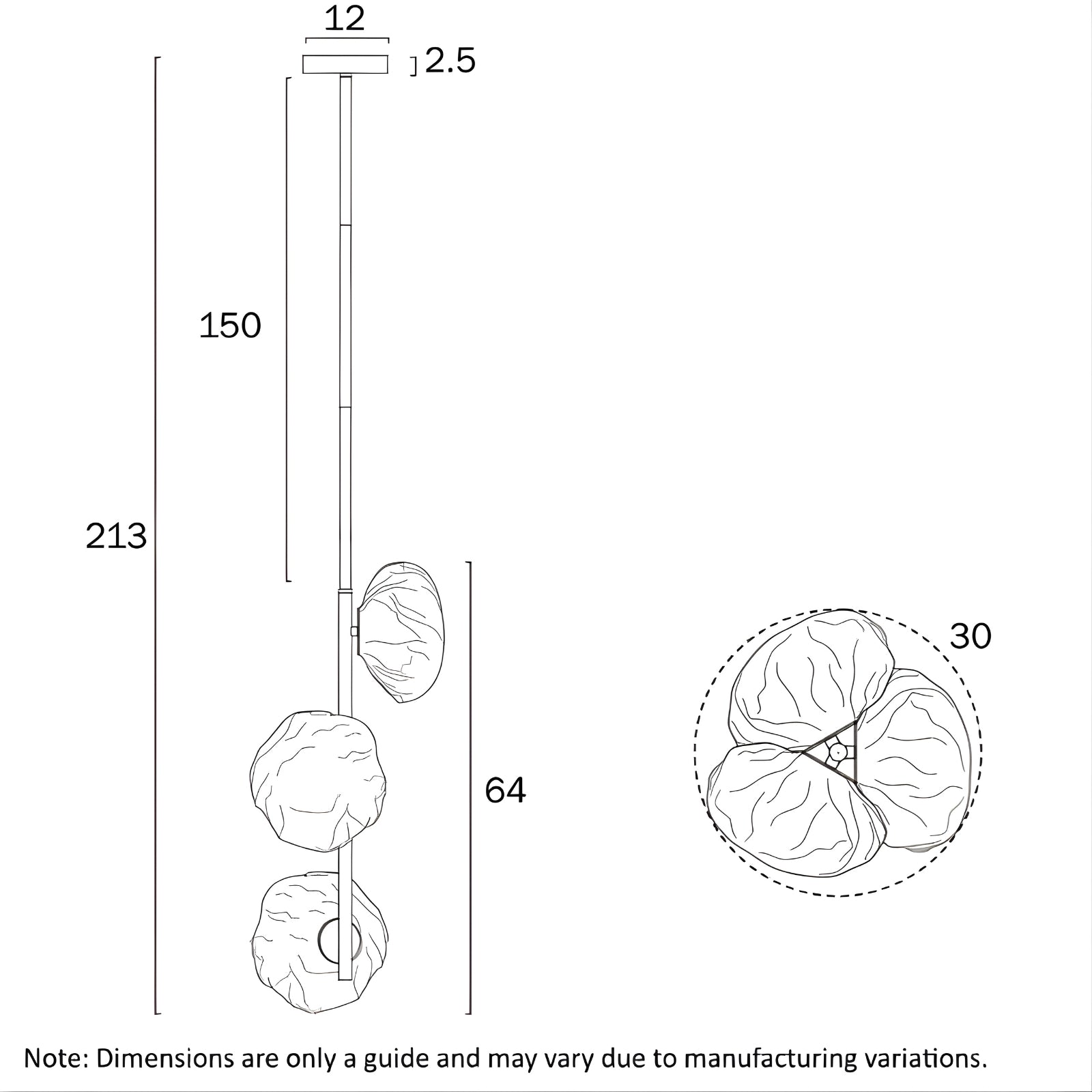Telbix Zecca 3 Light Vertical Pendant Light G9 Line Drawing - The Blue Space