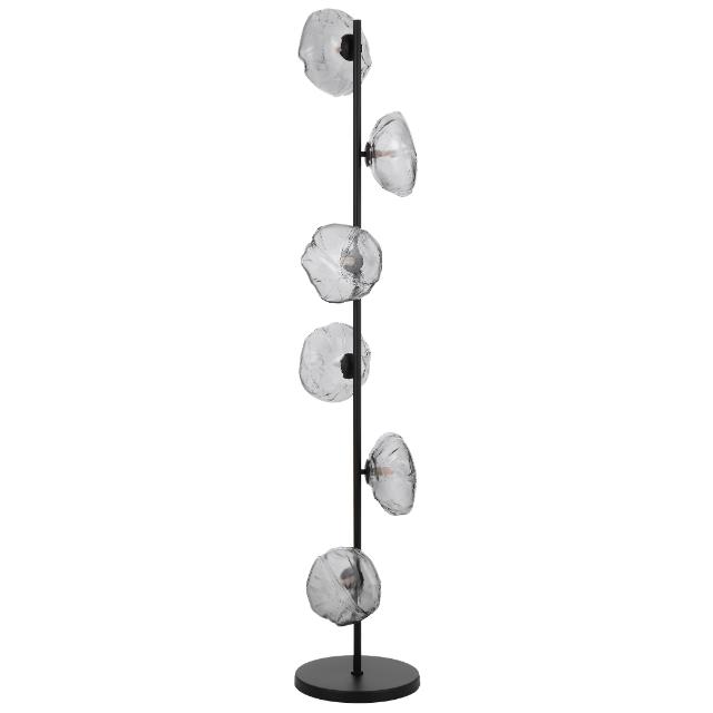 Telbix Zecca Floor Lamp G9 Black Smoke ZECCAFL6-BKSM - The Blue Space